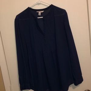 Sheer navy tunic